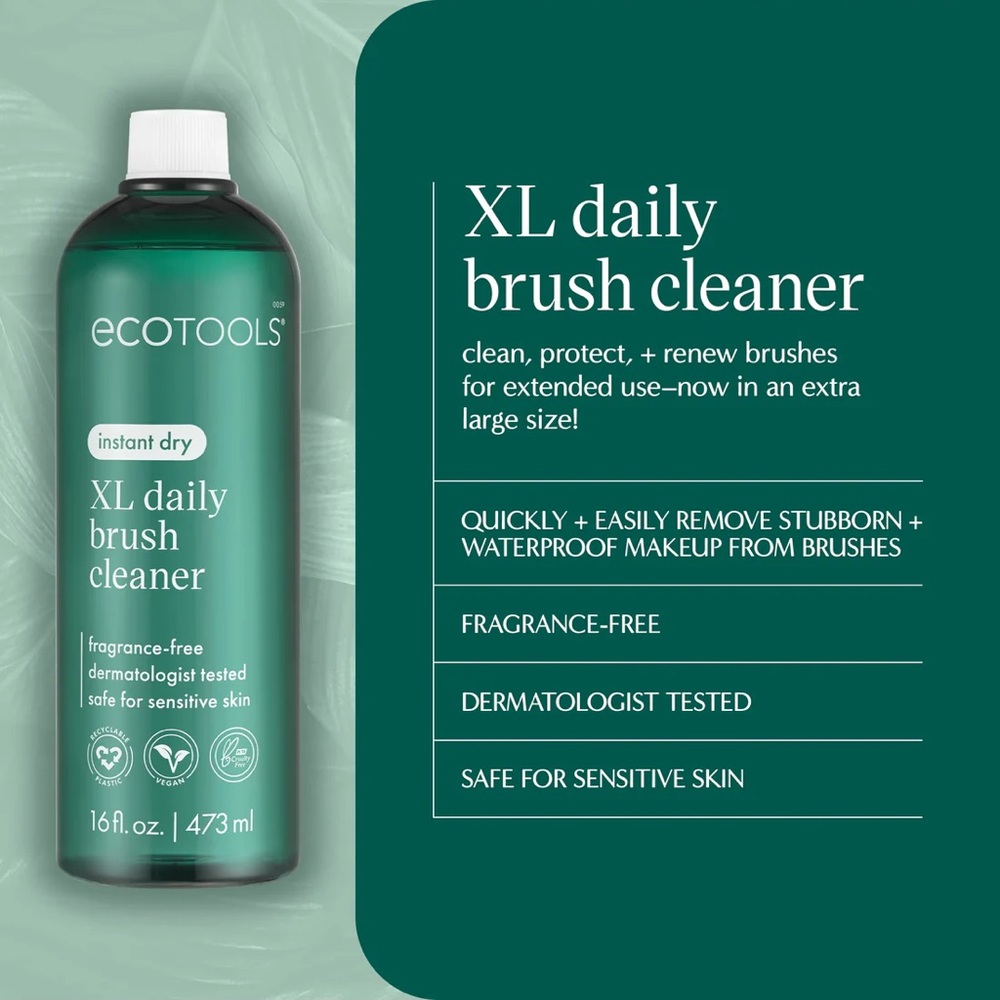 EcoTools XL Daily Brush Cleaner- vegan, fragrance free, quick dry, convenient - Picture 3 of 8